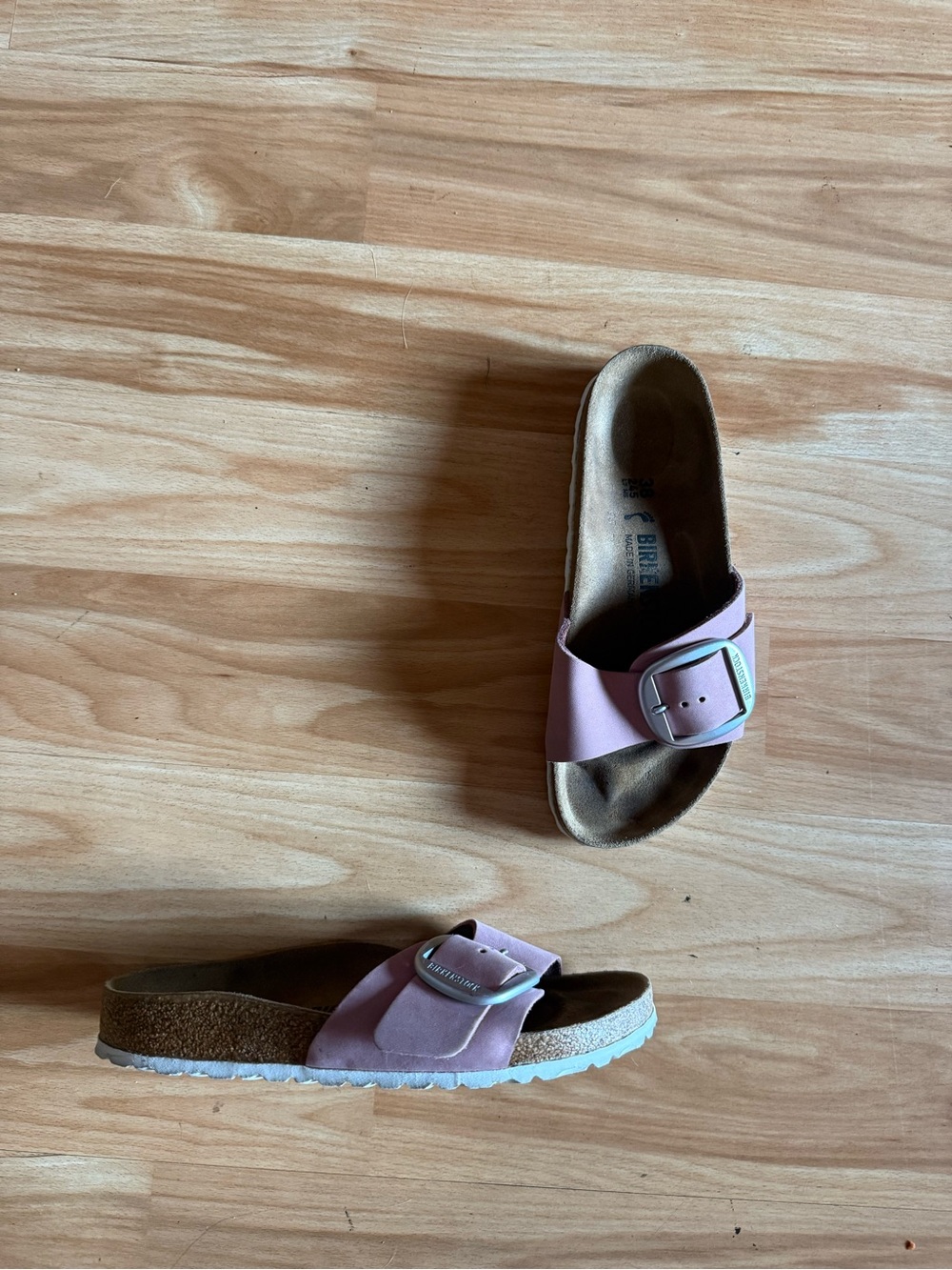 BIRKENSTOCK Madrid Big Buckle Nubuck Sandals Orchid Pink EU 38 US 7-7 1/2